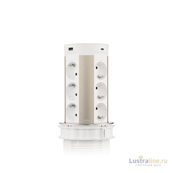 Блок розеток 17 (12 секций и USB type A+C) беспроводная зарядка Mebax 00-00002600