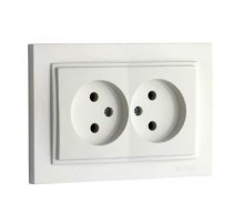 Розетка двойная без земли Mono Electric Despina 16А 250В жемчуг 102-252505-121 Розетка двойная без земли Mono Electric Despina 16А 250В жемчуг 102-252505-121