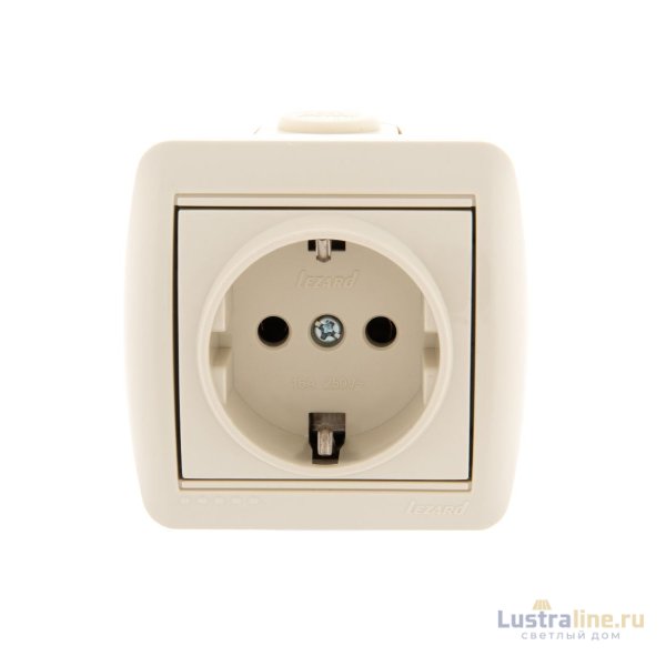 Розетка с/з Lezard Nata 710-0300-122