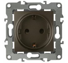 Розетка 2P+E Schuko со шторками Эра 12-2102-13 Б0019324
