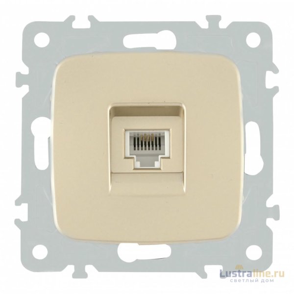 Розетка телефонная RJ11 Arte Milano 205.51-1.shampan