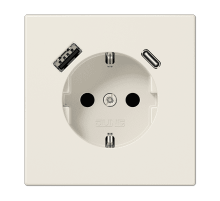 Розетка 2K+З USB Typ AC Jung LS1520-15CA