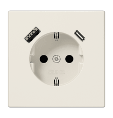 Розетка 2K+З USB Typ AC Jung LS1520-15CA