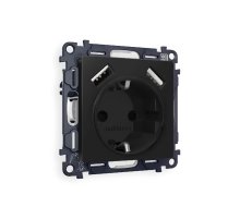 Комплект механизма розетки 2USB A+A 18W (быстрая зарядка) с/з Ambrella Volt Alfa MA809010