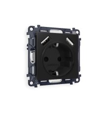 Комплект механизма розетки 2USB A+A 18W (быстрая зарядка) с/з Ambrella Volt Alfa MA809010