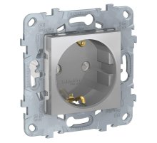 Розетка Schneider Electric Unica New с/з без шторок 16A 250V NU503630