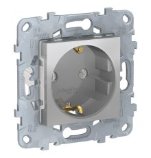 Розетка Schneider Electric Unica New с/з без шторок 16A 250V NU503630