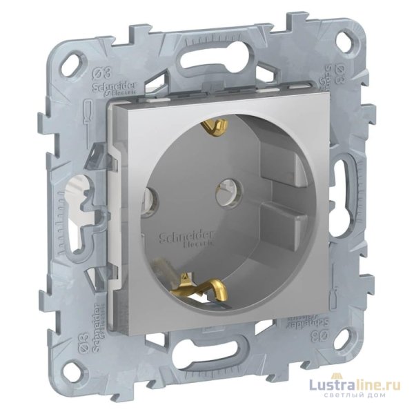 Розетка Schneider Electric Unica New с/з без шторок 16A 250V NU503630