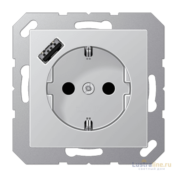 Розетка 2K+З USB Typ A Jung A1520-18AAL