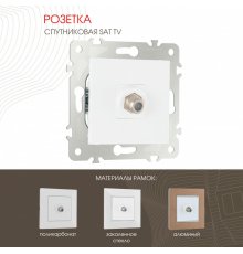 Розетка спутниковая SAT TV Arte Milano 203.42-1.white