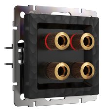 Акустическая розетка Werkel Hammer х4 черный W1285008 4690389163128