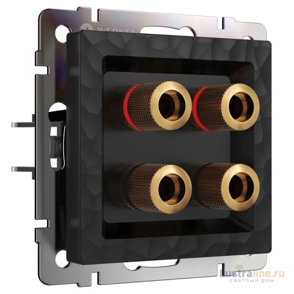 Акустическая розетка Werkel Hammer х4 черный W1285008 4690389163128