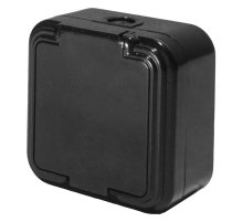 Розетка 1-местная Stekker PST16-20-44 (RA 16-201-Ч) 39692 Розетка 1-местная Stekker PST16-20-44 (RA 16-201-Ч) 39692