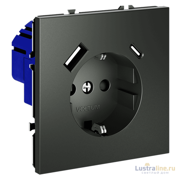 Розетка с USB, A+C Voltum S70 VLS040506