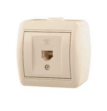 Розетка телефонная евро Lezard Nata 710-0300-137
