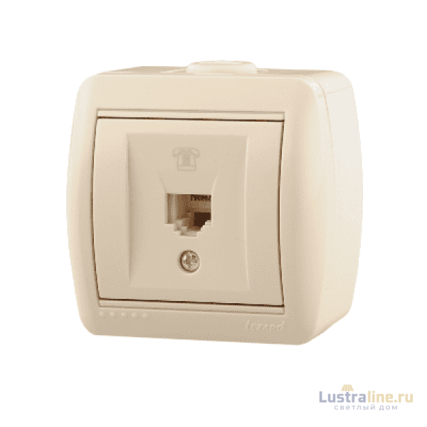Розетка телефонная евро Lezard Nata 710-0300-137