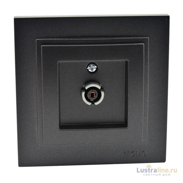 Розетка TV концевая с экраном Mono Electric Despina графит 102-202005-138