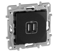 Розетка 2хUSB Legrand Etika антрацит 672694