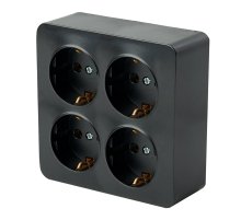 Розетка 4-местная с/з Stekker София 49322 MST16-14S-02