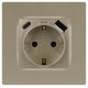 Розетка со шторками с USB type-A+C Эра 12-4108-04 Б0067727