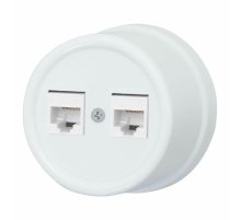 Розетка RJ45 информационная двойная Bironi Лизетта B1-302-21
