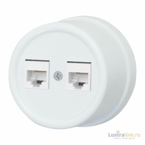 Розетка RJ45 информационная двойная Bironi Лизетта B1-302-21