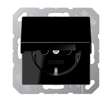 Розетка Schuko с откидной крышкой и защитой от детей Jung A1520KIKLSW Розетка Schuko с откидной крышкой и защитой от детей Jung A1520KIKLSW