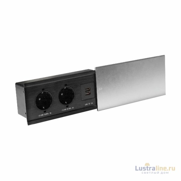 Блок розеток JX (Slide Top) (2 секции + 2 USB с кабелем питания) Mebax 00-00002888