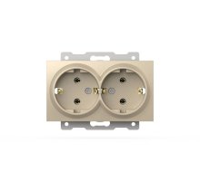 Розетка двухместная с заземлением ELBI Zena Vega 609-012500-907
