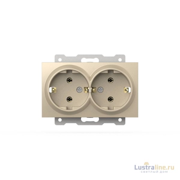 Розетка двухместная с заземлением ELBI Zena Vega 609-012500-907