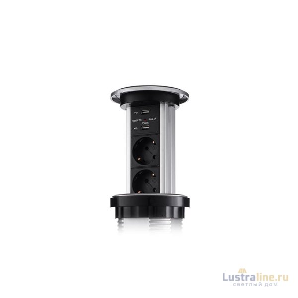 Сенсорный блок розеток LK (3 секции и 2 USB) Mebax 00-00001183