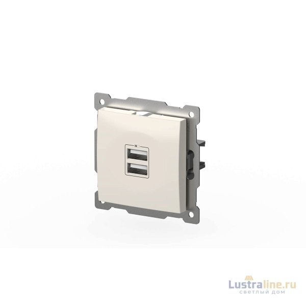 Розетка USB 5V 2,1A 2-я ELBI Zena Vega 609-010200-143