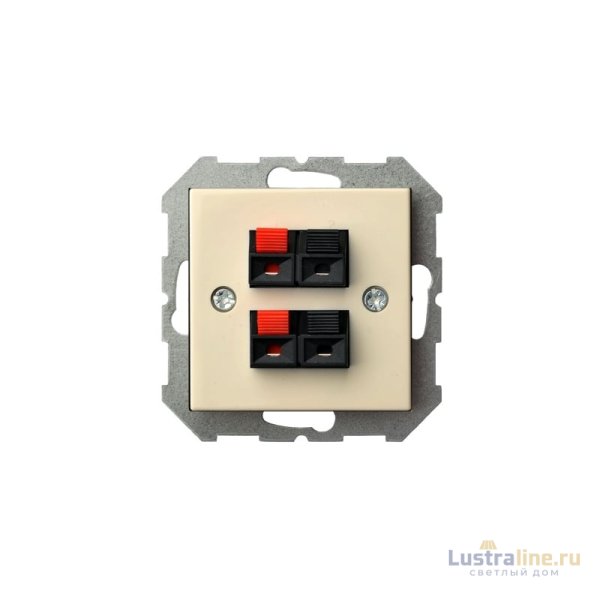 Аудио розетка двухместная Liregus Epsilon 28-087