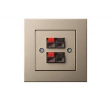 Аудио розетка двухместная Liregus Epsilon 28-3241