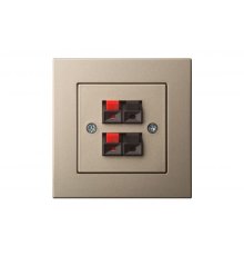 Аудио розетка двухместная Liregus Epsilon 28-3241