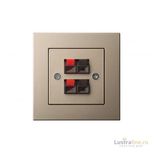 Аудио розетка двухместная Liregus Epsilon 28-3241