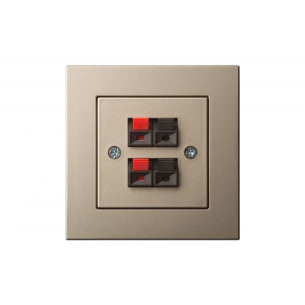 Аудио розетка двухместная Liregus Epsilon 28-3241