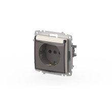 Розетка с крышкой и заземлением ELBI Zena Vega 609-010200-218