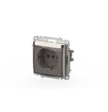 Розетка с крышкой и заземлением ELBI Zena Vega 609-010200-218