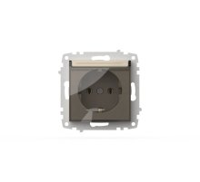 Розетка с крышкой и заземлением ELBI Zena Vega 609-010300-218