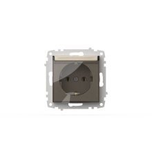 Розетка с крышкой и заземлением ELBI Zena Vega 609-010300-218