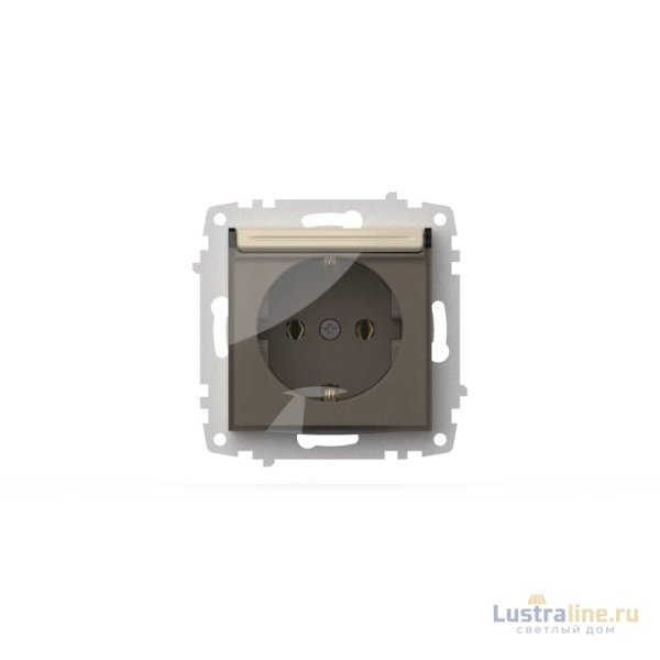 Розетка с крышкой и заземлением ELBI Zena Vega 609-010300-218