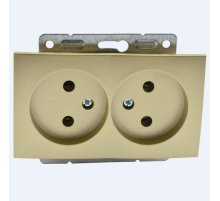 Розетка двойная без земли Mono Electric Despina-Larissa 16А 250В титан 500-002205-121 Розетка двойная без земли Mono Electric Despina-Larissa 16А 250В титан 500-002205-121