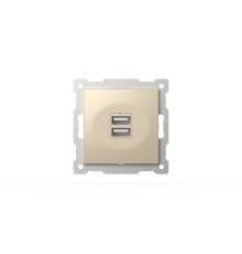 Розетка USB 5V 2,1A 2-я ELBI Zena Vega 609-012500-143