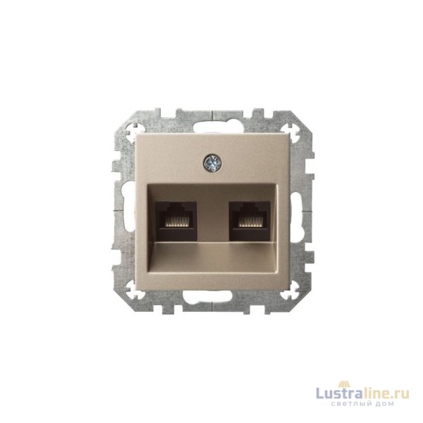 Розетка компьютерная двойная (2хRJ45) Liregus Epsilon 28-3162