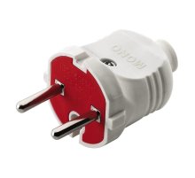 Вилка без заземления Mono Electric белый 170-010002-801