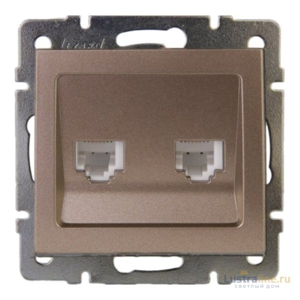 Розетка телефонная евро Lezard Rain 703-3188-137