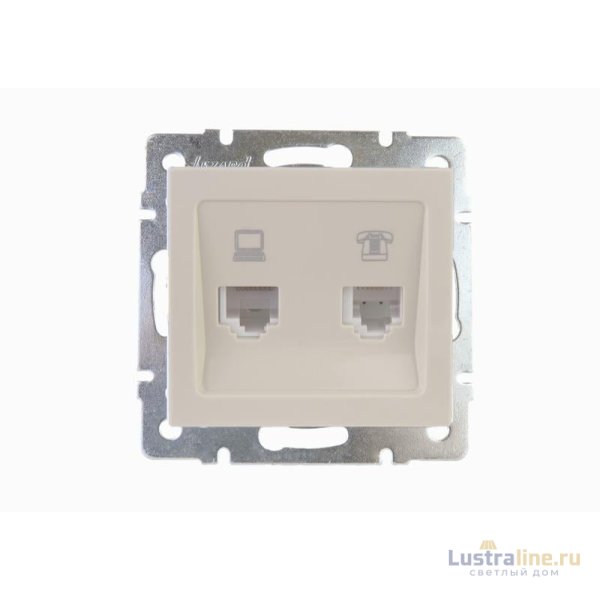 Розетка компьютер+телефон Lezard Rain 703-0388-143