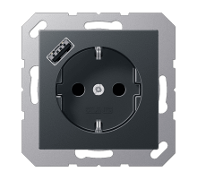 Розетка 2K+З USB Typ A Jung A1520-18AANM