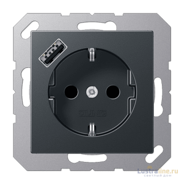 Розетка 2K+З USB Typ A Jung A1520-18AANM